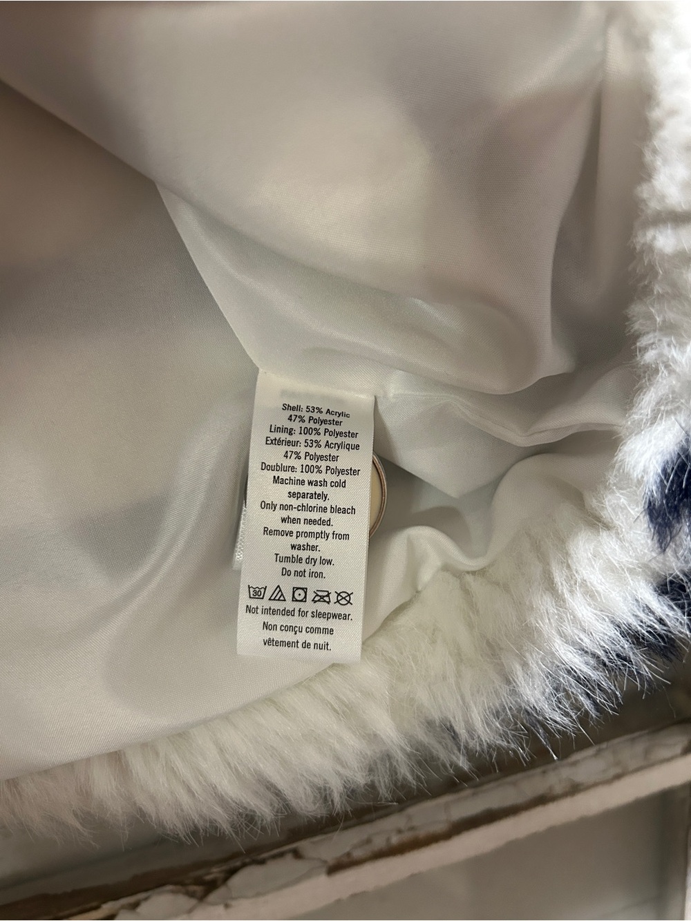 Janie and Jack x Juno Valentine Striped Faux Fur Coat Size 10-12 - Picture 4 of 6